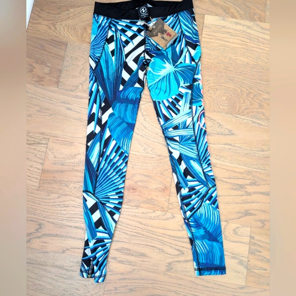 NWT Aqualung Rash Guard tropical leggings XS women's